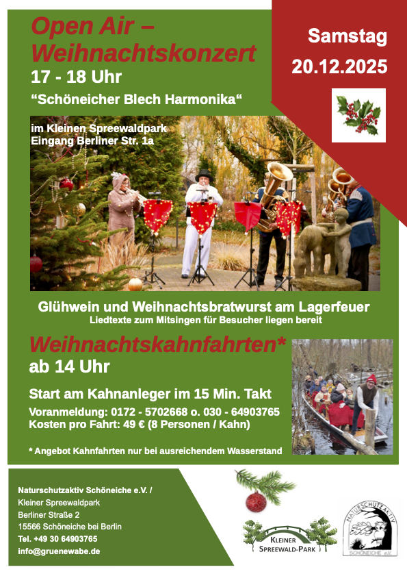 Weihnachtskonzert im Kleinen-Spreewald-Park