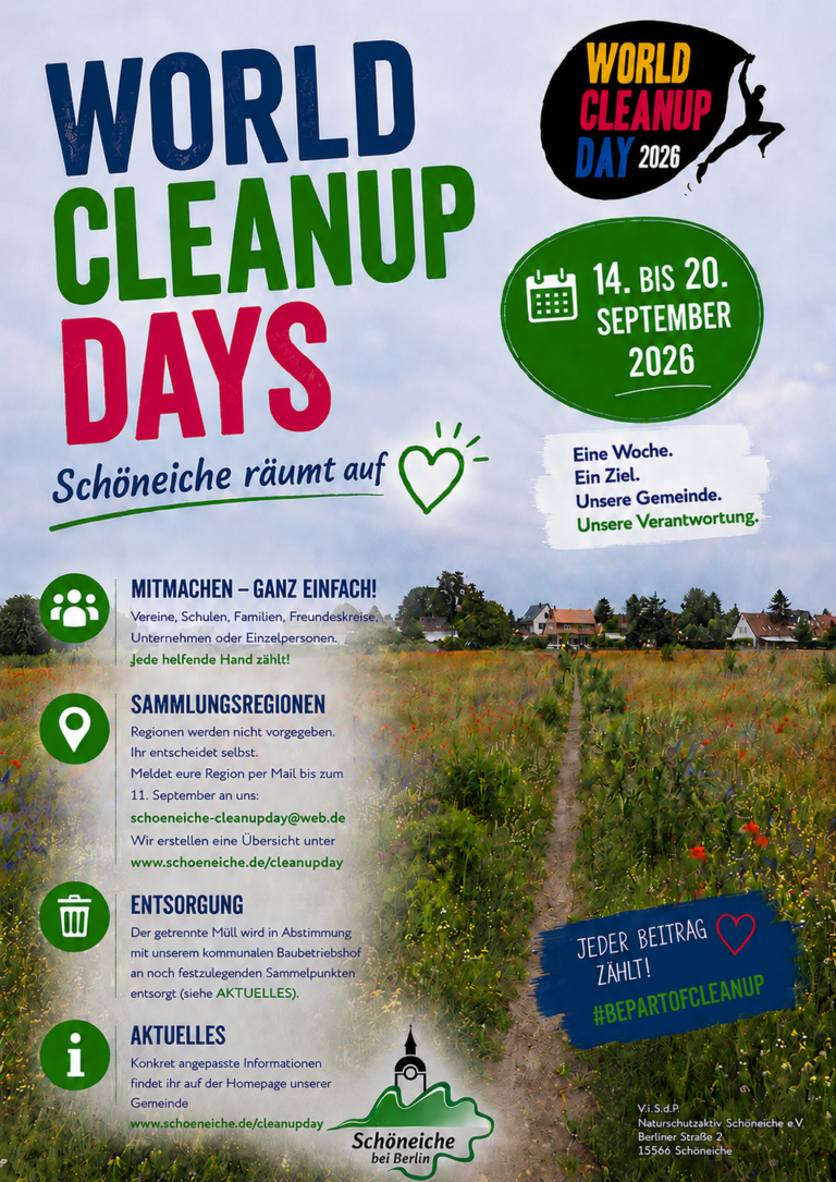 Schöneiche räumt auf – World Cleanup Day